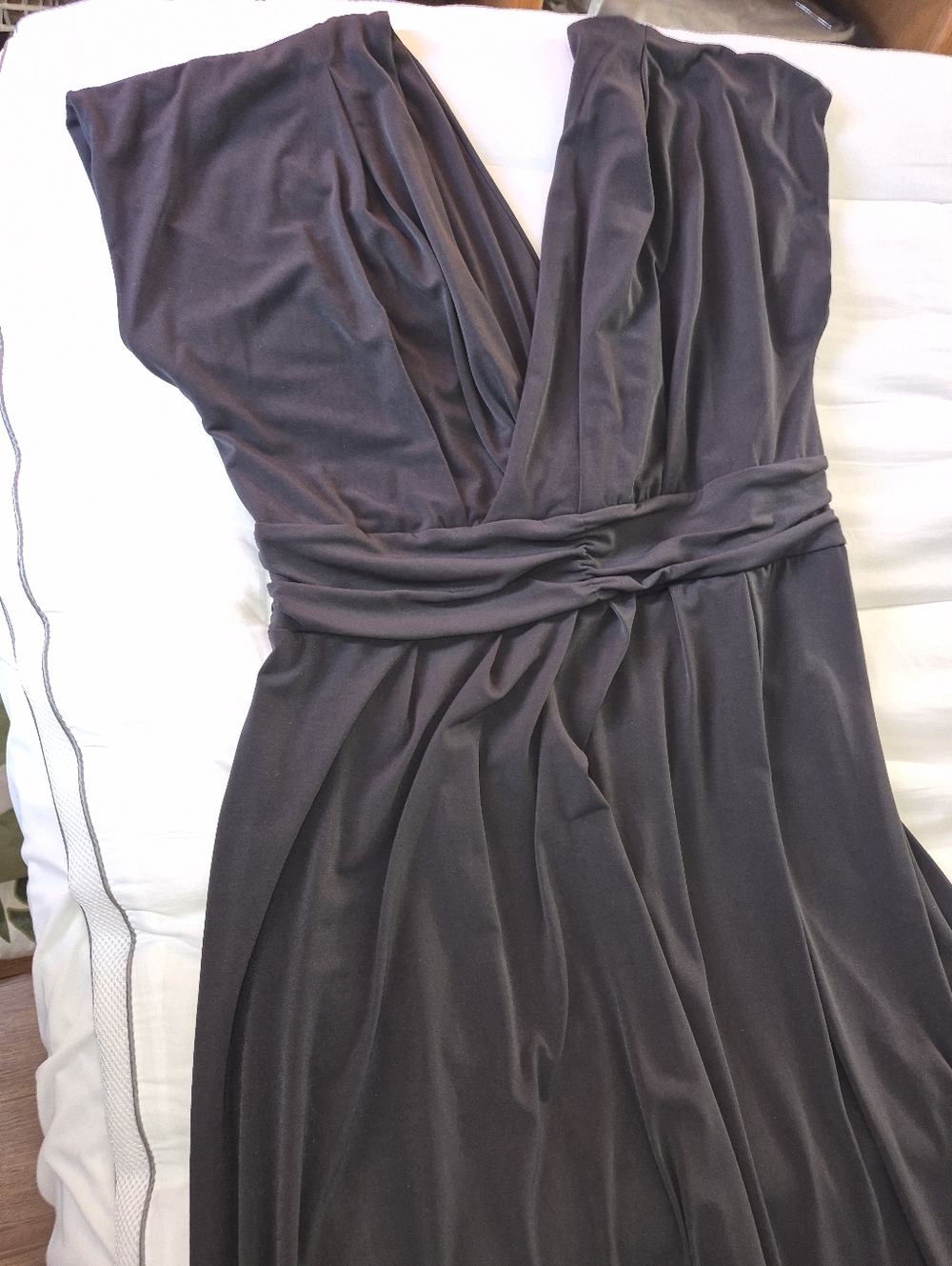 IMAN Black V-Neck Maxi Dress
